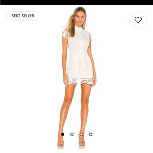 Superdown Brianna Open Back Dress in White